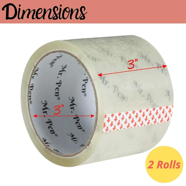 Alt view image 6 of 7 - Mr. Pen 3 Inch Packing Tape, 2 Pack, 45 Yards, 1.9mil, No Smell