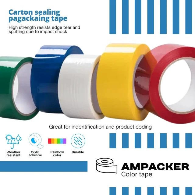 Alt view image 6 of 7 - Red Carton Sealing Tape 2"x110Yds (2.0Mil) Heavy Duty Acrylic Adhesive for Boxes, Moving, Storage, Shipping, Warehouse Color Coding