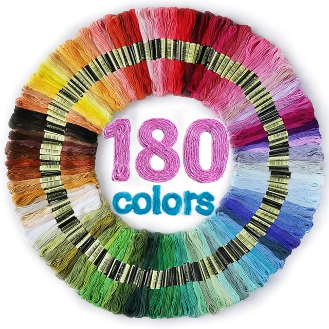 Main image of LOVIMAG Embroidery Thread 180pcs Friendship Bracelet String Floss Kit Yarn