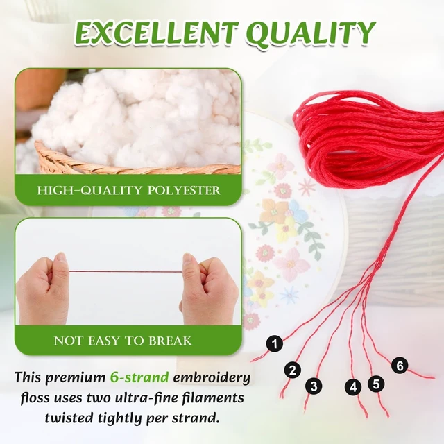 Alt view image 6 of 6 - LOVIMAG Embroidery Thread 180pcs Friendship Bracelet String Floss Kit Yarn