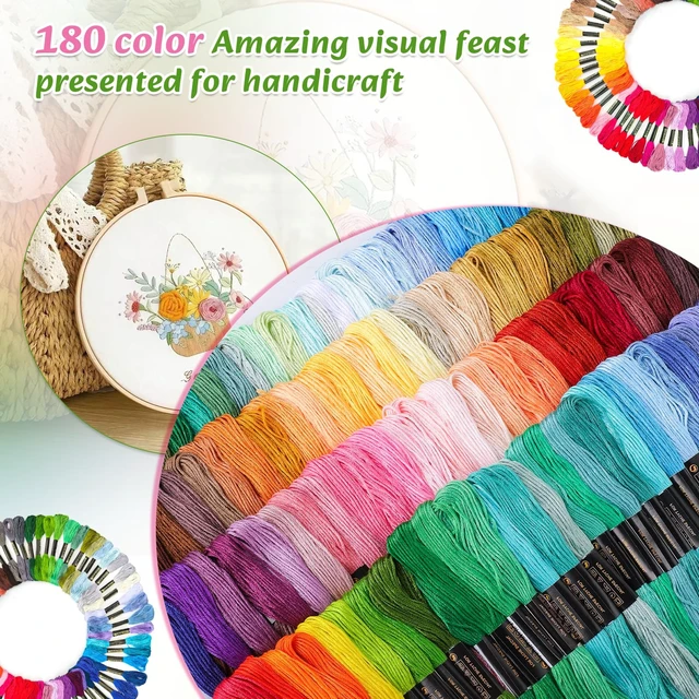 Alt view image 4 of 6 - LOVIMAG Embroidery Thread 180pcs Friendship Bracelet String Floss Kit Yarn