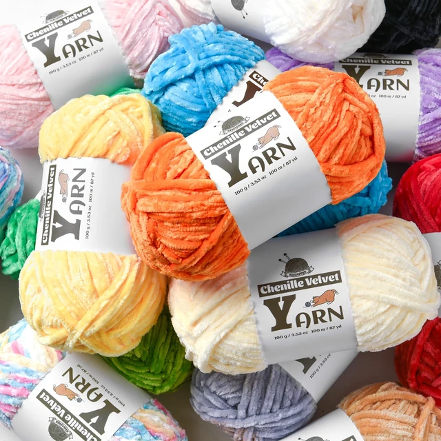 Alt view image 4 of 6 - Chenille Crochet Rainbow Yarn, 1 Pack