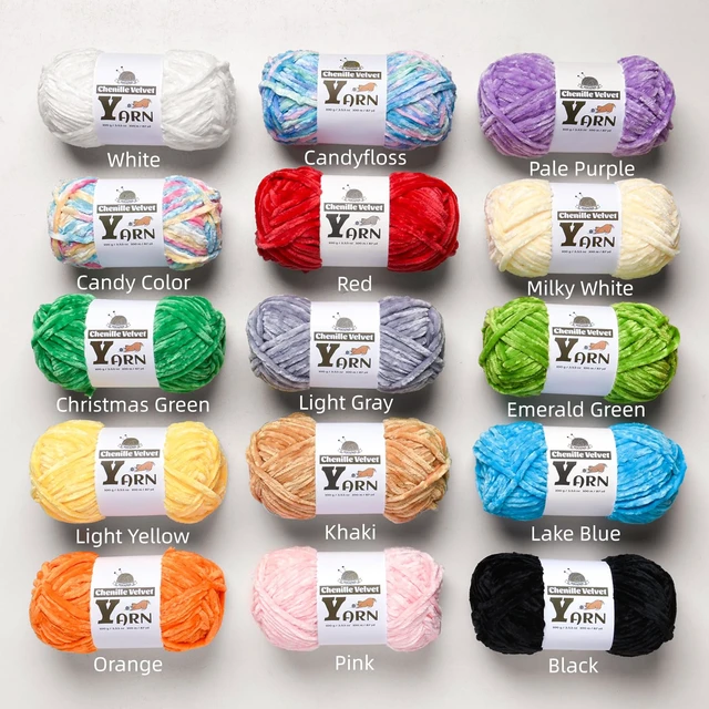 Alt view image 6 of 6 - Chenille Crochet Rainbow Yarn, 1 Pack