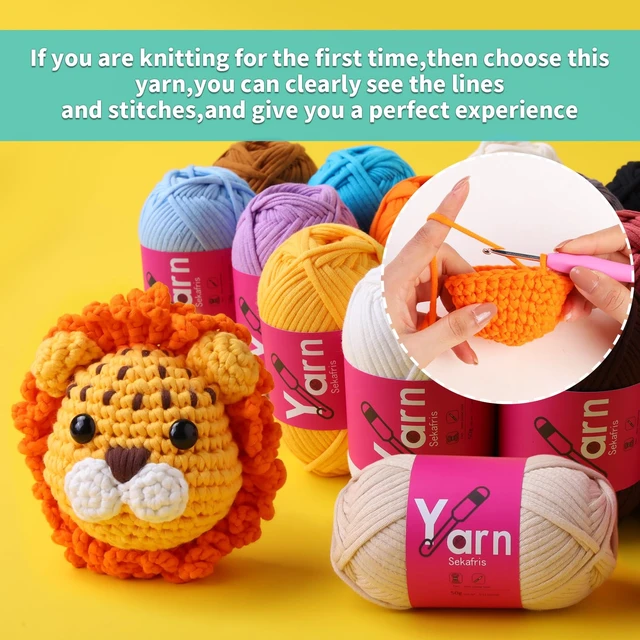 Alt view image 2 of 6 - Cotton Yarn #4 Mixed Colors for Beginner Crocheting