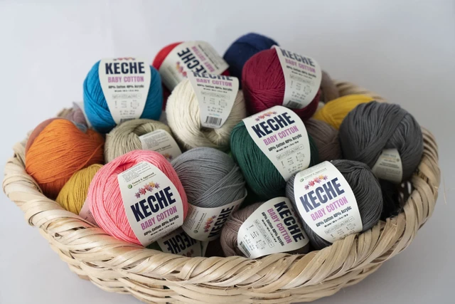 Alt view image 5 of 6 - Keche Baby Cotton 60% Cotton 40% Acrylic Soft Yarn for Crochet Knitting Amigurumi, 1 Skein 1.76oz (50g) / 180yds (165m) - Cappuccino