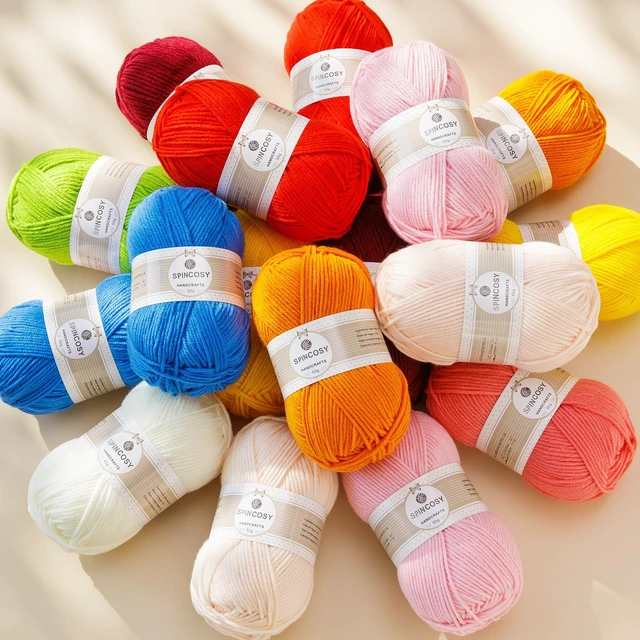 Alt view image 7 of 7 - 2 Pcs 4ply Acrylic Yarn 280Yards Assorted Colors for Crochet & Hand Knitting (Skin Color)