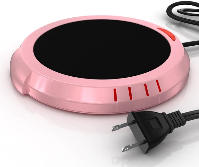 Main image of Pink Large Candle Warmer Plate, 1 Pack, Coffee Mug Tea Warmer for Home and Office