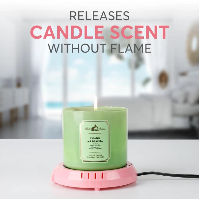 Alt view image 7 of 7 - Pink Large Candle Warmer Plate, 1 Pack, Coffee Mug Tea Warmer for Home and Office