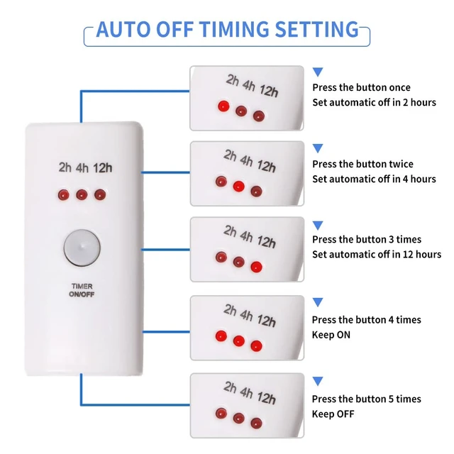Alt view image 3 of 7 - HNB Auto Off Timer 30cm (12inch) for Indoor Small Appliances, Electric Wax Melt Warmer, Oil Warmer, Fragrance Lamp Burner