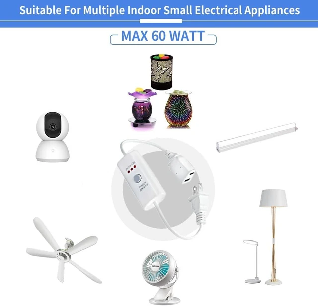 Alt view image 6 of 7 - HNB Auto Off Timer 30cm (12inch) for Indoor Small Appliances, Electric Wax Melt Warmer, Oil Warmer, Fragrance Lamp Burner