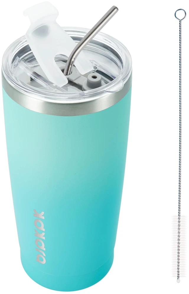 Main image of BJPKPK 20oz Insulated Stainless Steel Coffee Tumbler with Lid & Straw