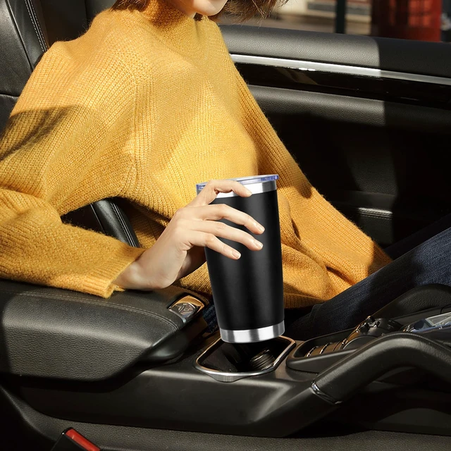 Alt view image 5 of 6 - DIW 20oz Insulated Tumbler Travel Coffee Mug with Lid and Straw, Black, 1 Count