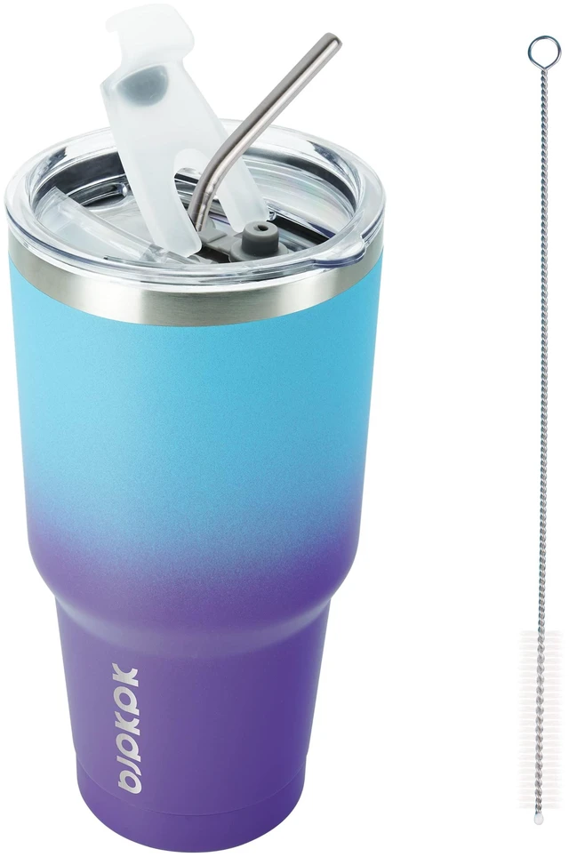 Main image of BJPKPK 30 oz Insulated Stainless Steel Tumbler with Lid and Straw