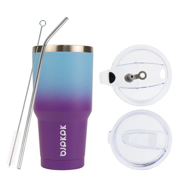 Alt view image 4 of 6 - BJPKPK 30 oz Insulated Stainless Steel Tumbler with Lid and Straw