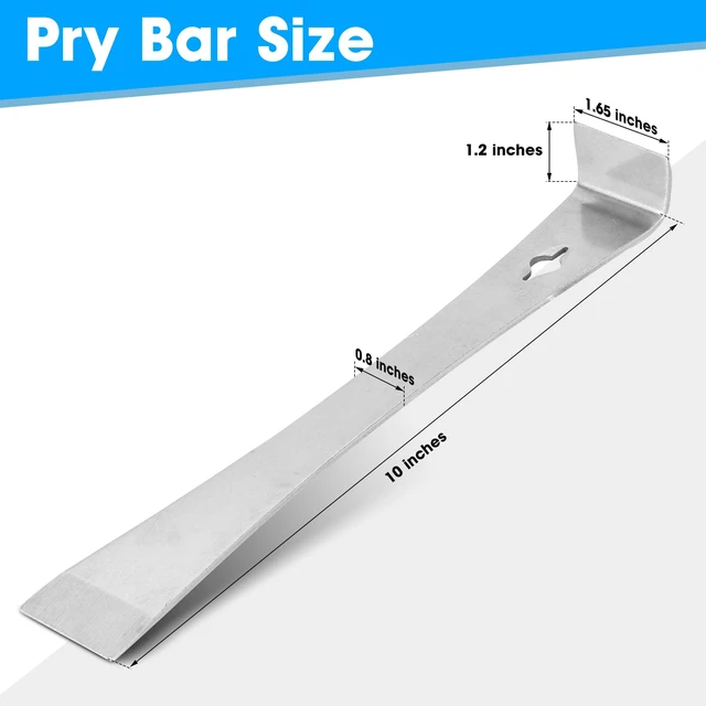 Alt view image 3 of 7 - 3-In-1 Pry Bar 10in Crowbar for Prying, Scraping, Lifting, Pulling