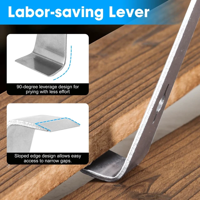 Alt view image 6 of 7 - 3-In-1 Pry Bar 10in Crowbar for Prying, Scraping, Lifting, Pulling