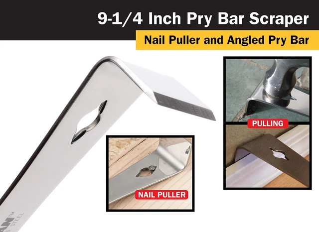 Alt view image 3 of 5 - Titan 11509 9-1/4-Inch Stainless Steel Pry Bar Scraper