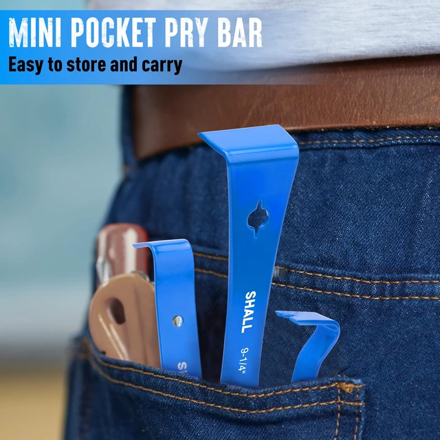 Alt view image 2 of 7 - SHALL 3-Piece Mini Flat Pry Bar Set, 5-1/4", 7-1/4", 9-1/4"