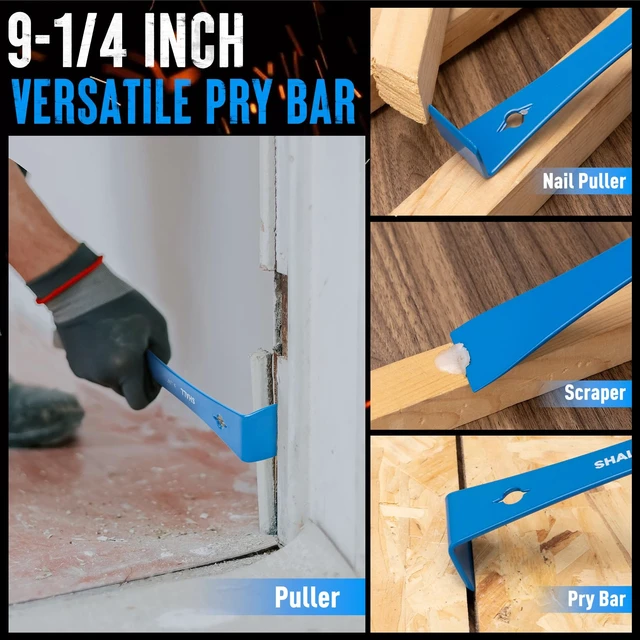 Alt view image 6 of 7 - SHALL 3-Piece Mini Flat Pry Bar Set, 5-1/4", 7-1/4", 9-1/4"