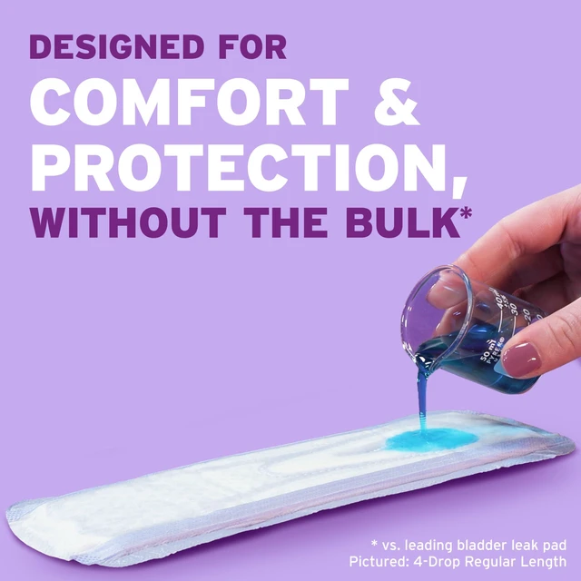 Alt view image 5 of 6 - Poise Ultra Thin Incontinence Pads, 4-Drop, 18 Count
