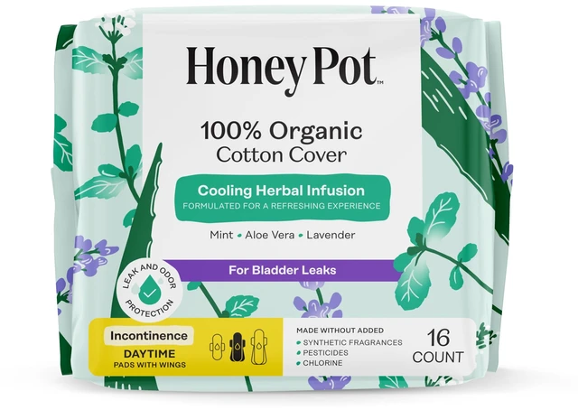Main image of The Honey Pot Company Cooling Daytime Incontinence Pads for Women