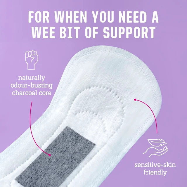 Alt view image 3 of 5 - Flo Sensitive Bladder Liners (16 Pack), Wrapped, Ultra-Thin, Absorbent, Soft & Breathable, Charcoal Core, Organic Bamboo, Panty Liners for Women, Vegan & Cruelty Free