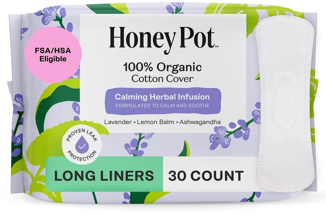 Main image of The Honey Pot Company Calming Long Panty Liners for Women