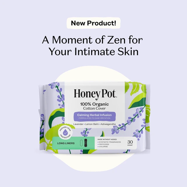 Alt view image 2 of 6 - The Honey Pot Company Calming Long Panty Liners for Women