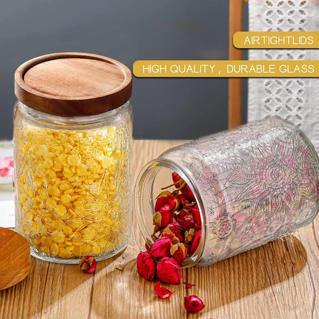 Alt view image 6 of 6 - Vintage Glass Jar with Airtight Lid, Candy Coffee Canister Food Storage