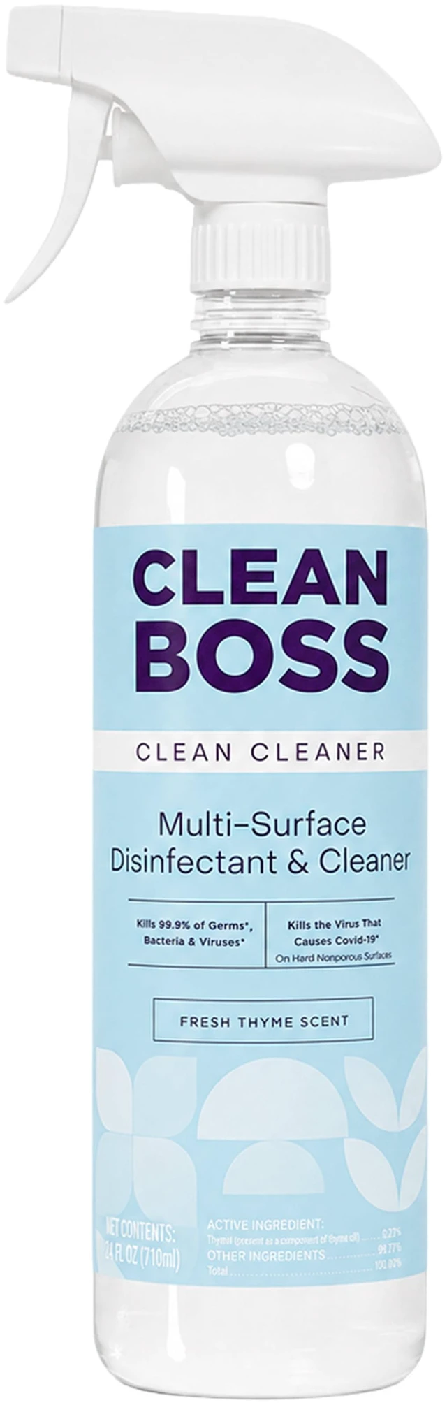 Main image of CleanBoss Multi-Surface Botanical Disinfectant, Fresh Thyme, 24fl oz