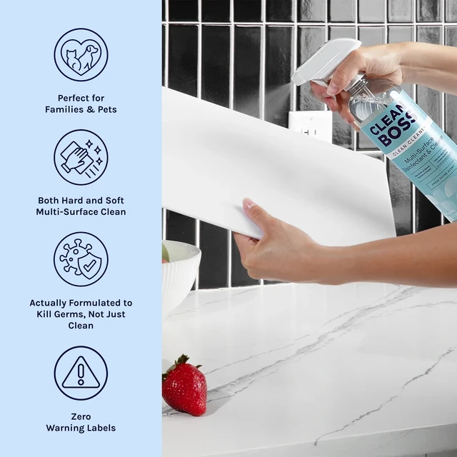 Alt view image 4 of 5 - CleanBoss Multi-Surface Botanical Disinfectant, Fresh Thyme, 24fl oz