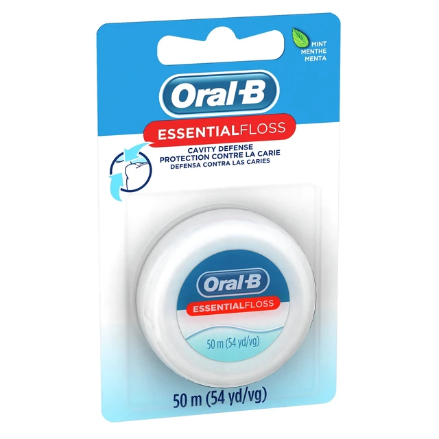 Alt view image 5 of 6 - Oral-B Essential Floss Mint Waxed Dental Floss, Cavity Defense, 2 Pack, 50m