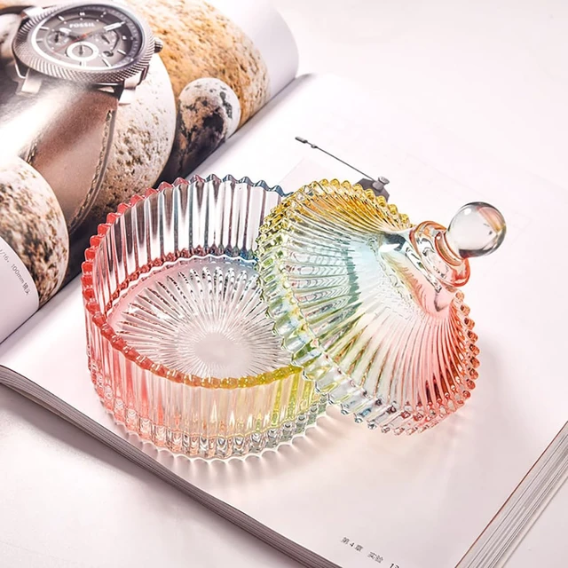 Alt view image 6 of 7 - Colorful Glass Jar with Lid, Multi-Color, Candy Cookie Jar, Jewelry Box, Biscuit Container, Food Storage, Decorative Jar