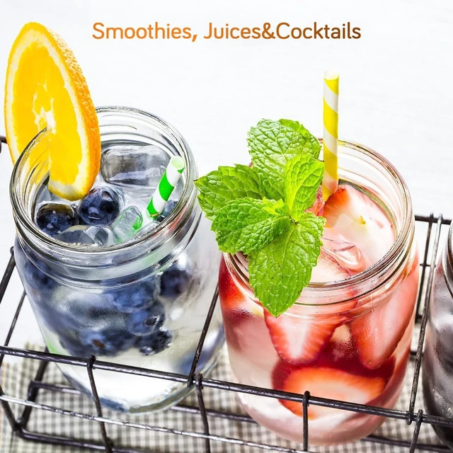 Alt view image 6 of 6 - Showvigor 2 Pack Regular Mouth Mason Jars 16oz Glass with Airtight Lids for Preserving, Jam, Honey, Jelly, Meal Prep