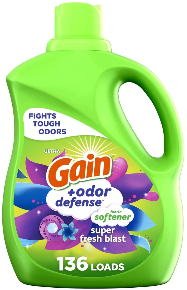 Main image of Gain Odor Defense Liquid Fabric Softener and Conditioner, Super Fresh Blast, 100fl oz, 136Loads