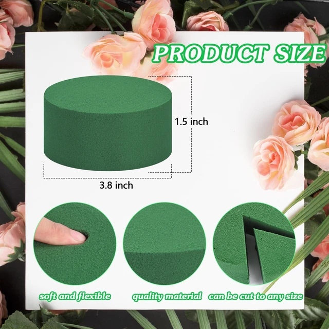 Alt view image 5 of 6 - 6Pcs 4"x1.5" Round Floral Foam Blocks