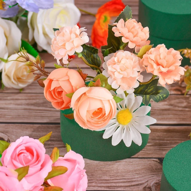 Alt view image 6 of 6 - 6Pcs 4"x1.5" Round Floral Foam Blocks