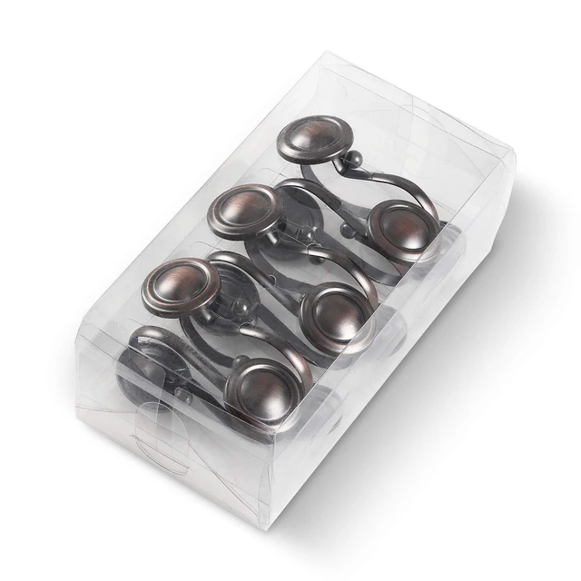 Alt view image 6 of 7 - CHICTIE Oil Rubbed Bronze Shower Curtain Hooks Rings, Rustproof Vintage Set of 12 for Bathroom