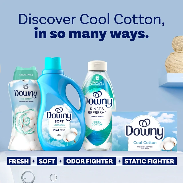 Alt view image 3 of 6 - Downy Cool Cotton Scent Fabric Softener Dryer Sheets, 240 Count