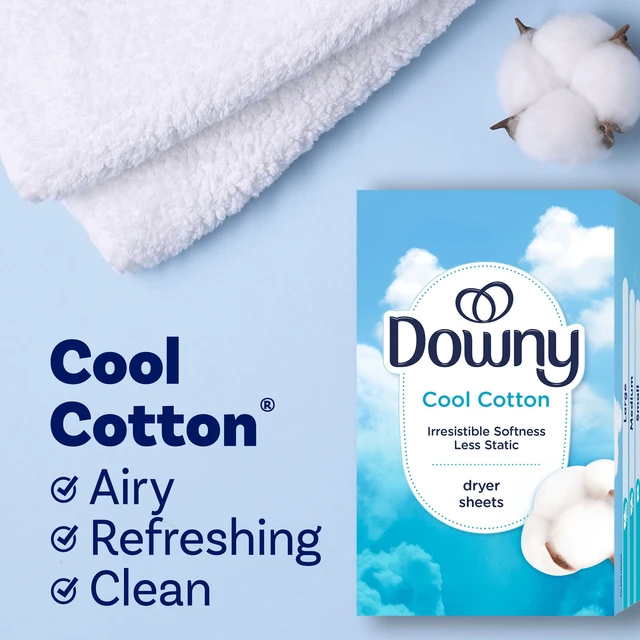 Alt view image 2 of 6 - Downy Cool Cotton Scent Fabric Softener Dryer Sheets, 240 Count