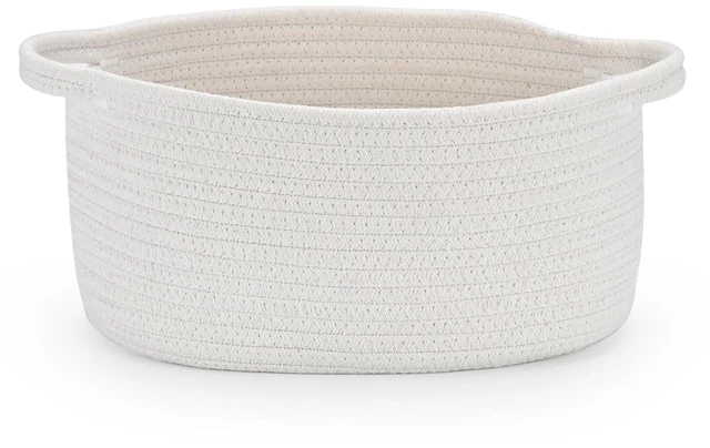 Main image of Happyiren Medium Woven Cotton Rope Basket, Empty DIY Gift for Burr