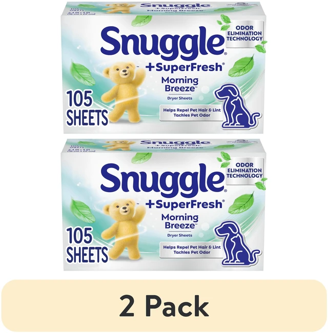 Main image of Snuggle SuperFresh Morning Breeze Dryer Sheets (2 Pack, 105 Count)