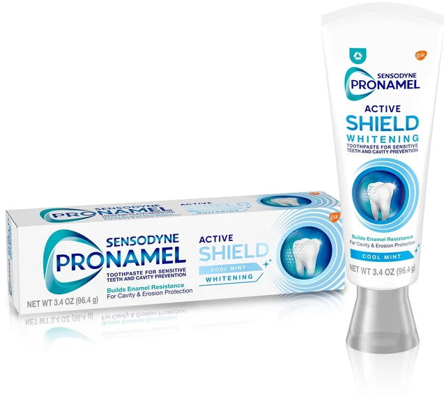 Main image of Sensodyne Pronamel Active Shield Whitening Enamel Toothpaste, Cool Mint, 3.4Oz