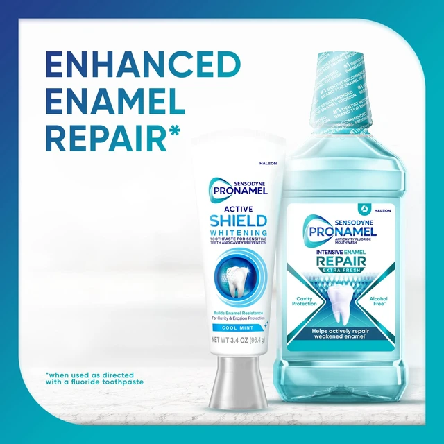 Alt view image 3 of 6 - Sensodyne Pronamel Active Shield Whitening Enamel Toothpaste, Cool Mint, 3.4Oz