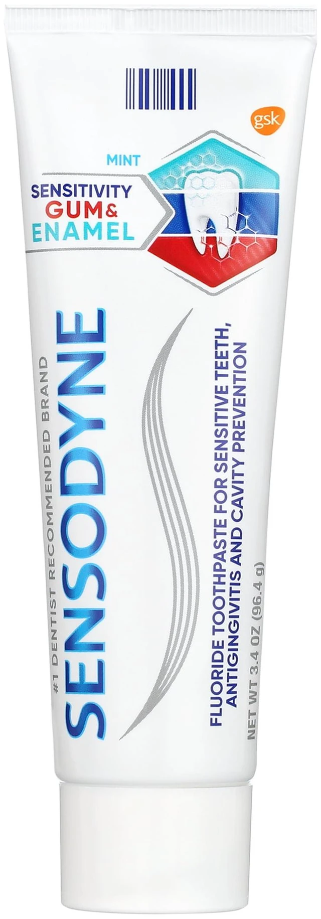 Main image of Sensodyne Enamel Fluoride & Gum Sensitive Toothpaste, Mint, 3.4oz