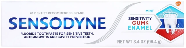 Alt view image 2 of 6 - Sensodyne Enamel Fluoride & Gum Sensitive Toothpaste, Mint, 3.4oz