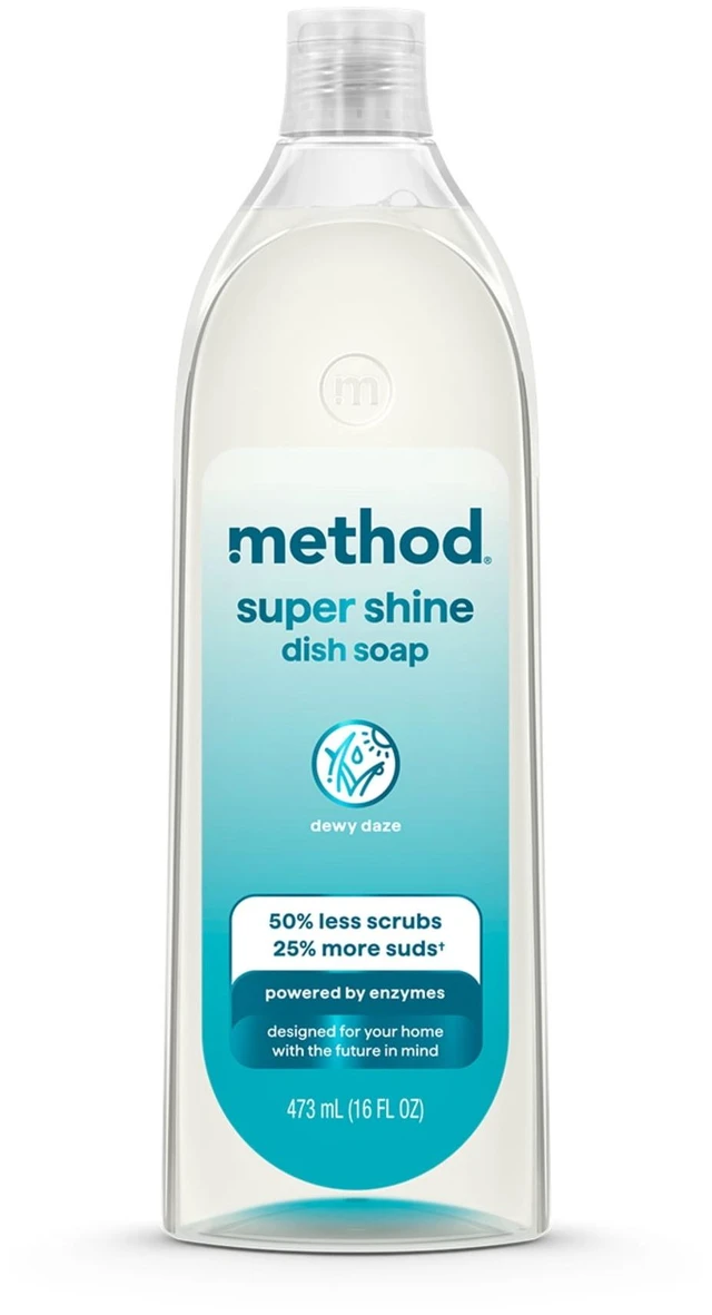 Main image of Method Super Shine Liquid Dish Soap, Powered by Enzymes, Dewy Daze Scented, 16 fl oz