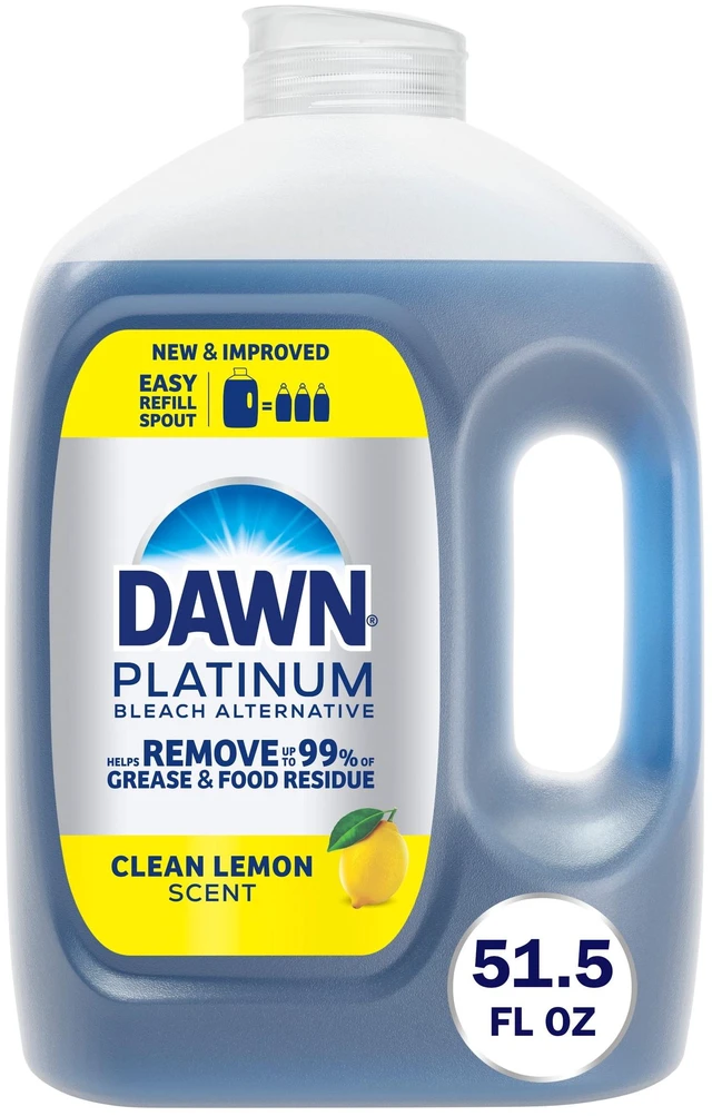 Main image of Dawn Platinum Refill Jug Dish Soap, Bleach Alternative, Clean Lemon, 51.5oz