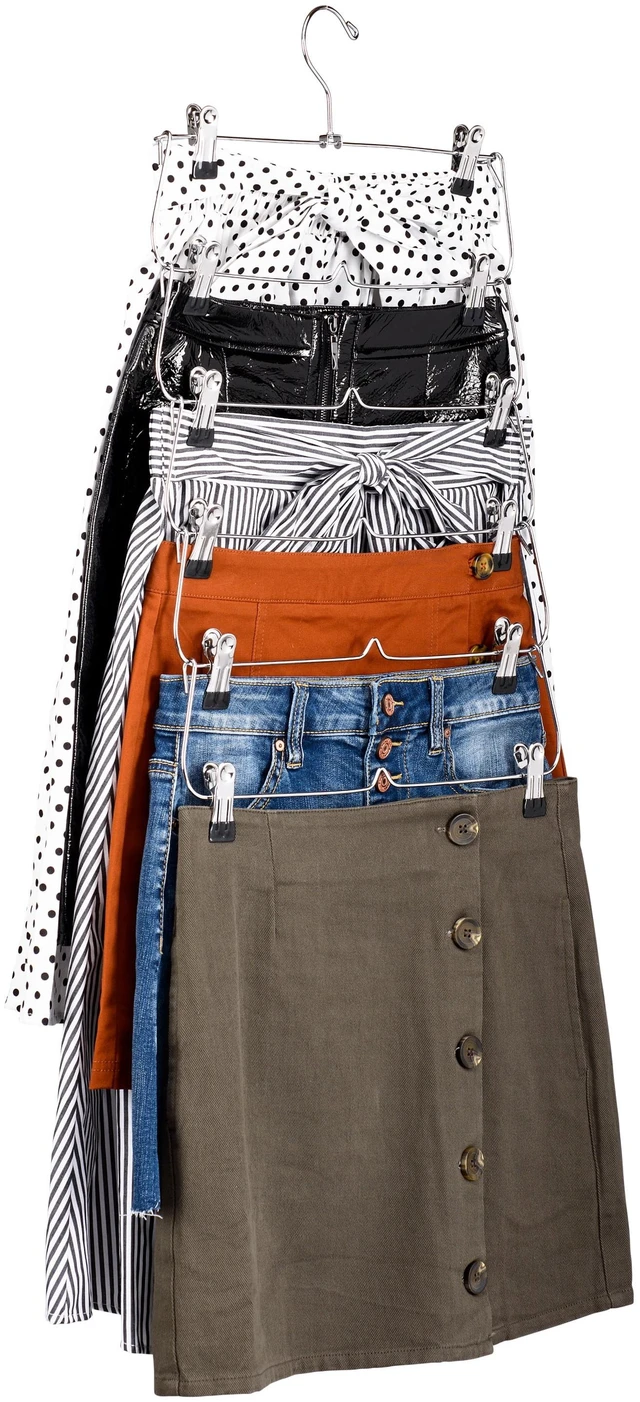 Alt view image 5 of 6 - Mainstays 6-Tier Chrome Metal Space-Saving Pant & Skirt Hanger