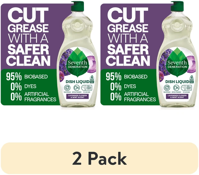 Main image of Seventh Generation Liquid Dish Soap, Lavender Flower & Mint, 2 Pack, 19 fl oz